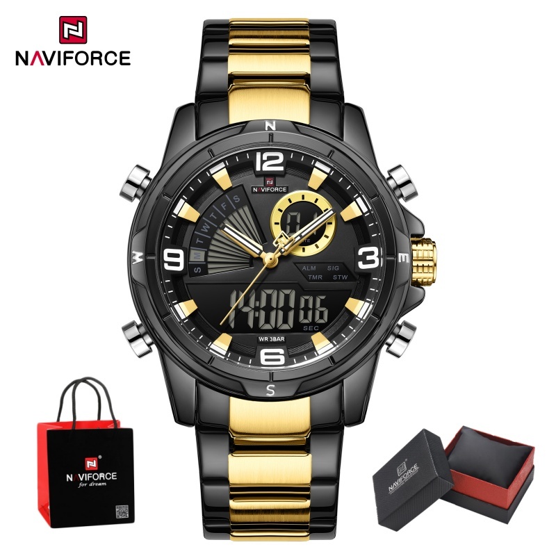 NAVIFORCE Men Dual Display Wat - Watch Display Box ulasan dan harga